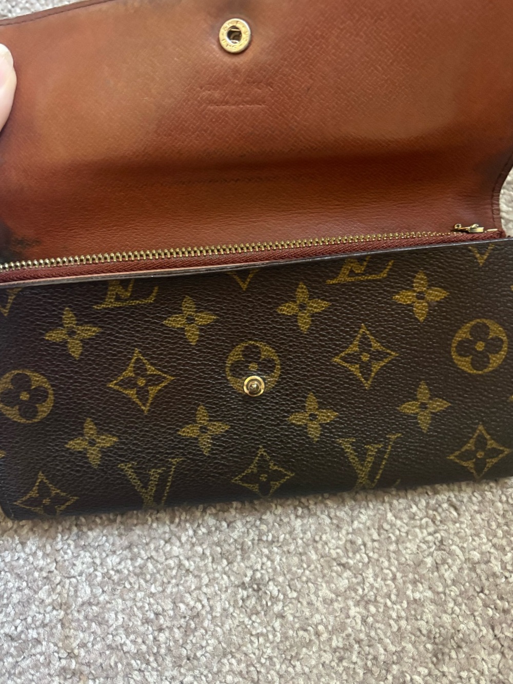 Authentic Louis Vuitton Monogram Sarah Wallet Vintage - Picture 2 of 12